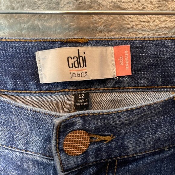 Cabi Women 5th Avenue Women Cropped High Rise Dark Wash Stretch Denim Jean 12 - Picture 6 of 11
